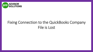 A Quick Fix For Issue QuickBooks company file is lost