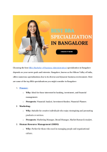 best bba specialization in bangalore