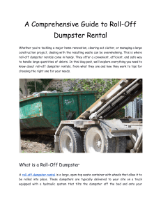 A Comprehensive Guide to Roll-Off Dumpster Rental