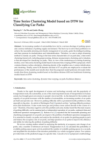 Time Series Clustering for Car Parks using DTW