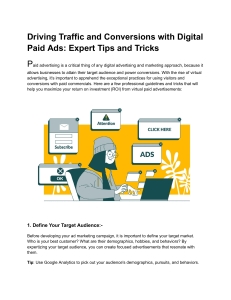 Driving Traffic and Conversions with Digital Paid Ads  Expert Tips and Tricks