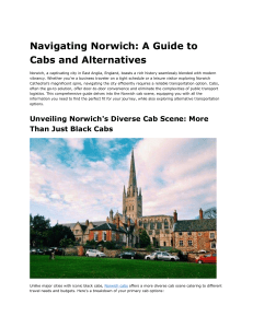 Navigating Norwich  A Guide to Cabs and Alternatives