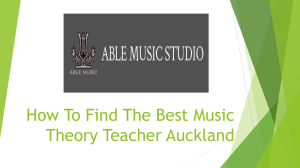How To Find The Best Music Theory Teacher Auckland