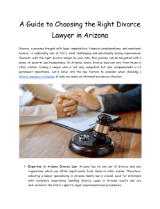 A Guide to Choosing the Right Divorce Lawyer in Arizona