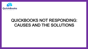QuickBooks Not Responding: How to Fix This Common Issue