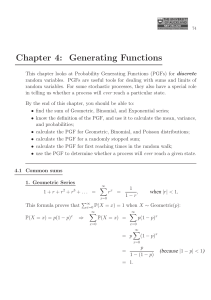 generating functions - Rachel Fewster (2015)