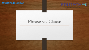 1 Phrase vs. Clause (1)