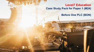 Case Study Pack Powerpoint - May 2024 - Before One PLC