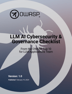 LLM AI Security & Governance Checklist Feb 2024