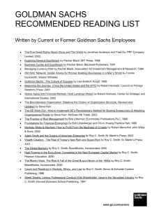 Goldman Sachs Reading List