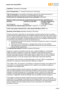 Iris Recognition Impact Case Study