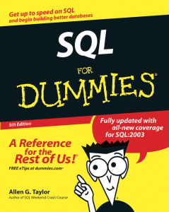 a taylor sql for dummies 2003