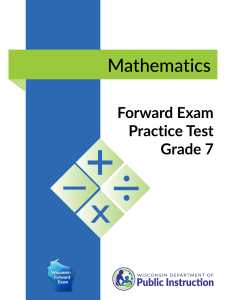 Forward Math Practice Test Grade 7-1