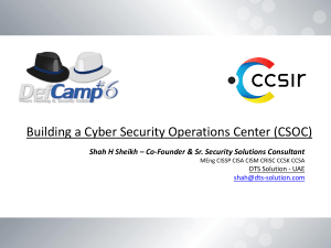 Shah Sheik Building a CSoC v1.2 DEFCAMP