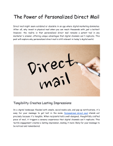 The Power of Personalized Direct Mail