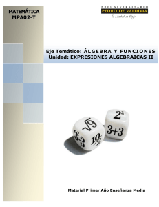2750-MPA02-T Expresiones Algebraicas II