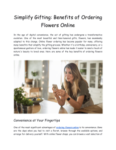 Simplify Gifting  Benefits of Ordering Flowers Online
