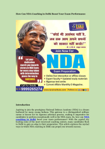 How Can NDA Coaching in Delhi Boost Your Exam Performance
