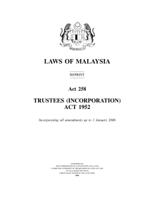 Trustees Incorporation Act 1952