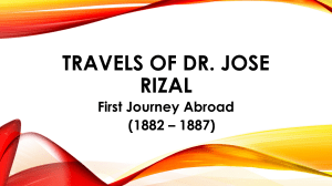First Trip of Dr.Jose Rizal