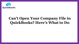 Can't Open Your Company File in QuickBooks? Follow These Steps