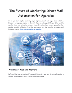 The Future of Marketing  Direct Mail Automation for Agencies