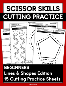 5 - FREE Cutting Activities 4 Scissor Practice Fine Motor Activities  SHAPES & LINES