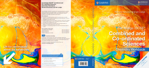 cambridge igcse combined and coordinated sciences chemistry workbook sample 9781316631058