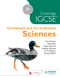 Cambridge IGCSE Combined and Co-ordinated Sciences (Tom Duncan, Bryan Earl, Dave Hayward