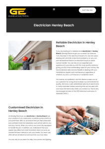 Electrician Henley Beach
