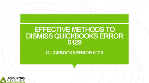 A proper solutions for QuickBooks Error Message 6129