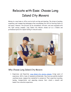 Relocate with Ease  Choose Long Island City Movers