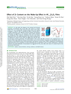ACS Applied Materials and Interfaces - Effect of Zr Content on the Wake-Up Effect in Hf1-xZrxO2 Films