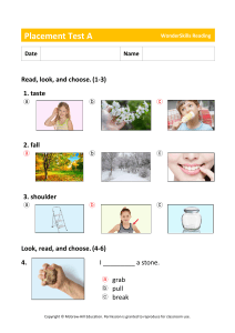 2. WonderSkills Reading Placement Test A (with Answers)