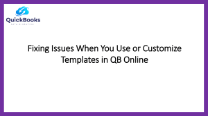 Issues When You Use or Customize Templates: Step-by-Step Fixes
