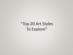 Lesson 2; Top 20 Art Styles Around the World