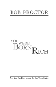 You Were Born Rich Bob Proctor LifeFeeling