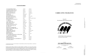 PFI-ES-3-FABRICATING TOLERANCES