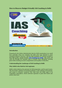 How to Discover Budget-Friendly IAS Coaching in Delhi