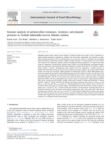 Genome analysis of antimicrobial resistance, virulence, and plasmid presence in Turkish Salmonella serovar Infantis isolates