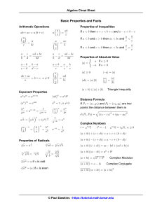 Algebra Cheat Sheet(1)
