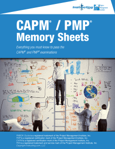 PMP Memory Sheets