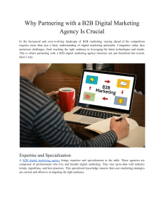 Why Partnering with a B2B Digital Marketing Agency Is Crucial