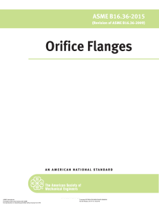 ASME B16.36-2015 Orifice Flange Standard