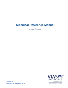 Viasys Vmax Encore Technical Reference Manual