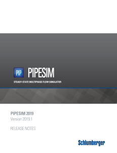 PIPESIM 2019.1.0 Release notes
