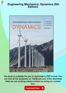 Engineering Mechanics Dynamics (9th Edition)