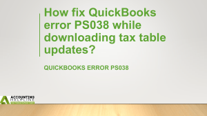 What to do if geting QuickBooks Error PS038