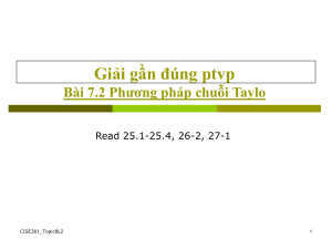 Slides Ch7 Bài 2. Phương pháp chuỗi Tay - lo (1)