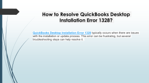 How to tackle QuickBooks Desktop Installation Error 1328